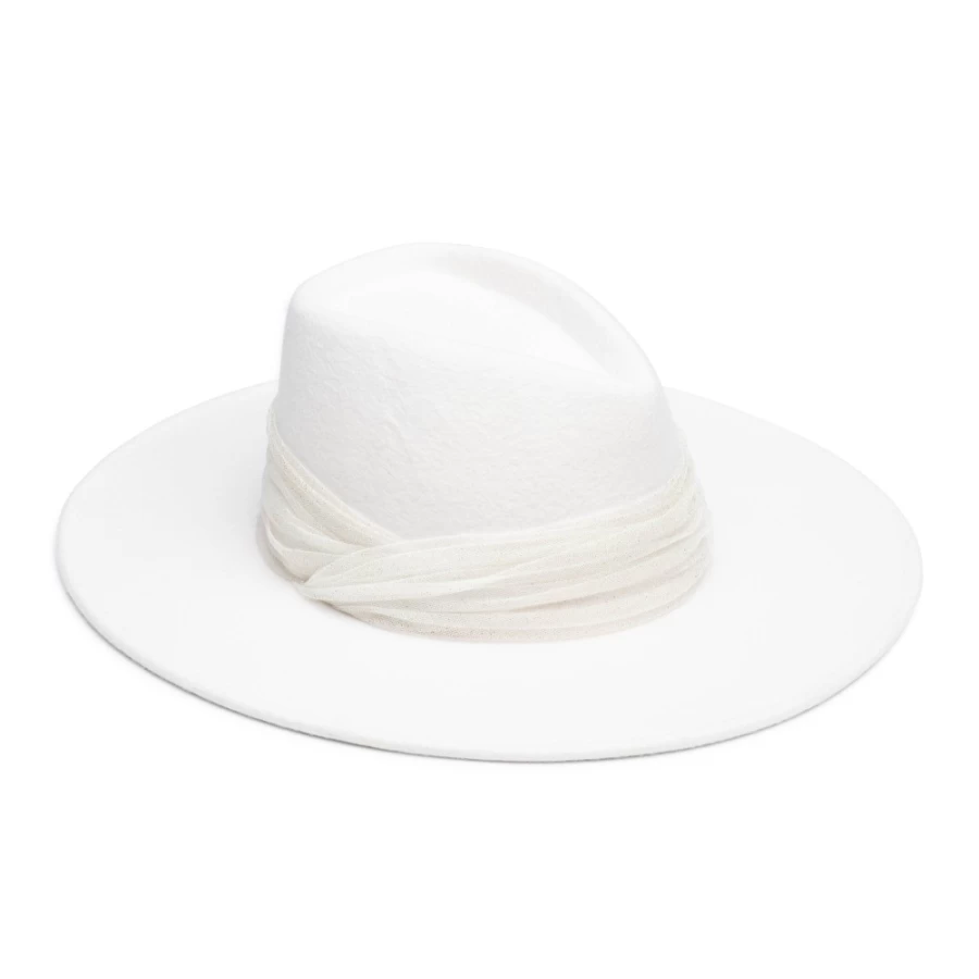Eugenia Kim Women's White Harlowe Winter Hat with Ruched Band
