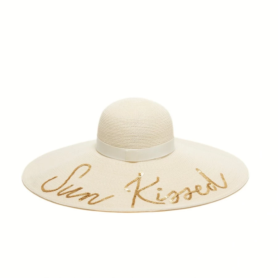Eugenia Kim 'Sun Kissed' Ivory Sun Hat for Women - Sunny Summer Wide Brim Beach Hat