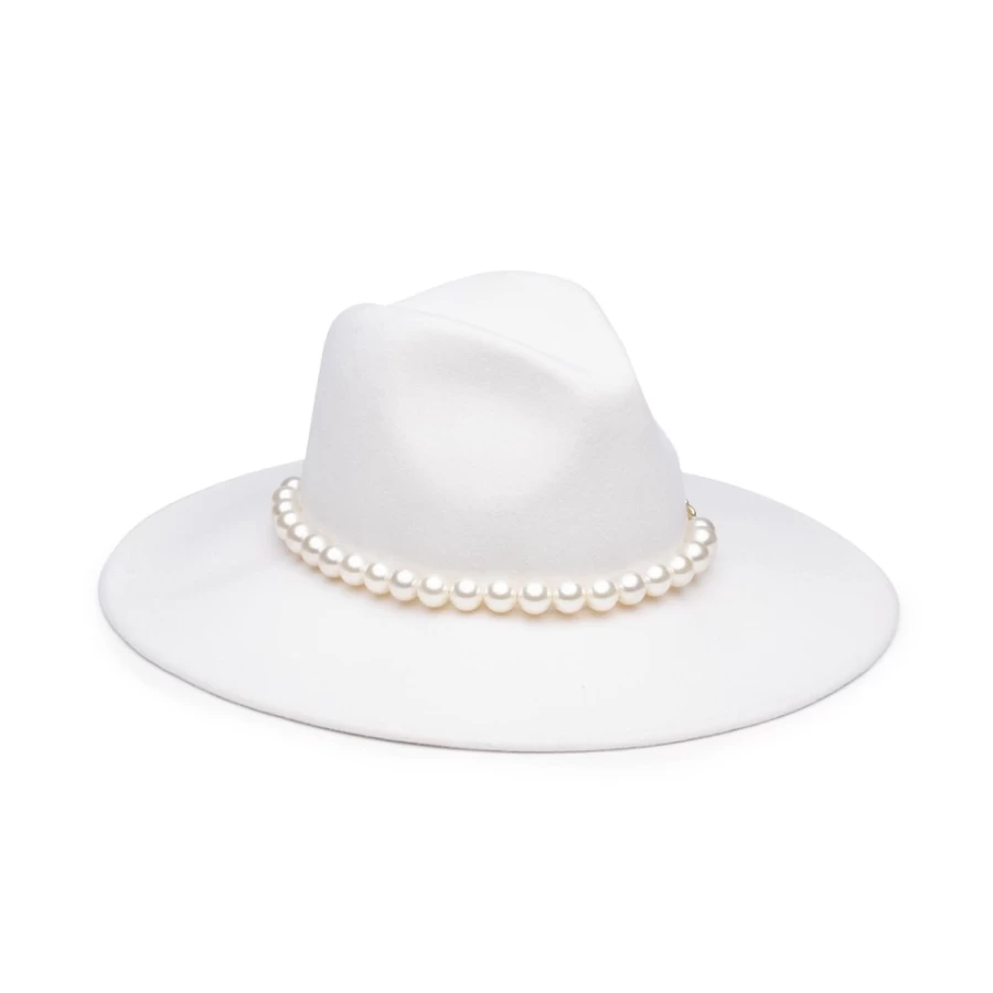 Eugenia Kim Women's Emmanuelle Winter Hat with Pearls in White
