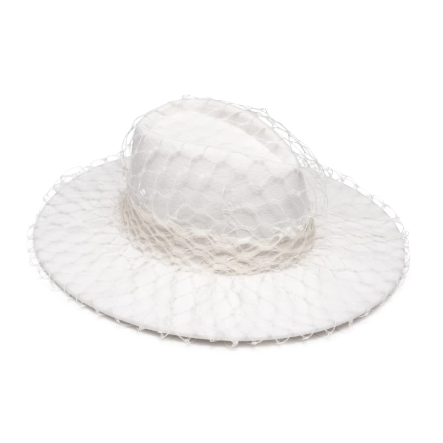 Eugenia Kim Harlowe Winter White Veil Women's Hat