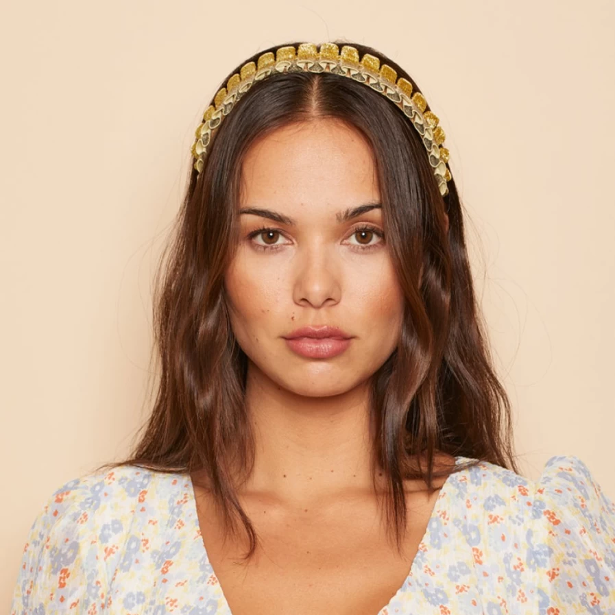 Eugenia Kim Rafaela Metallic Silver Gold Ombre Women's Hat