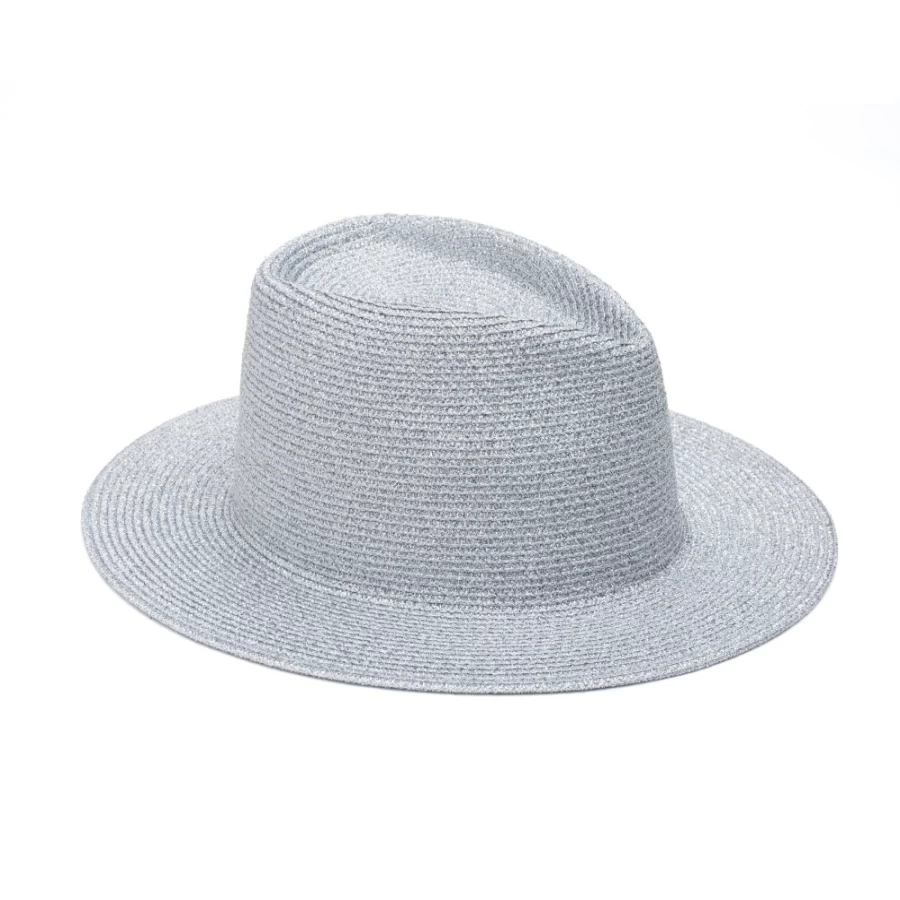Eugenia Kim Blaine Metallic Straw Hat for Women in Silver