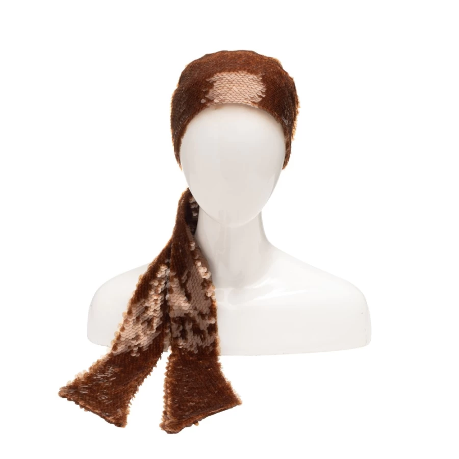 Eugenia Kim Gigi In Paillette Camel Women's Fashion Hat