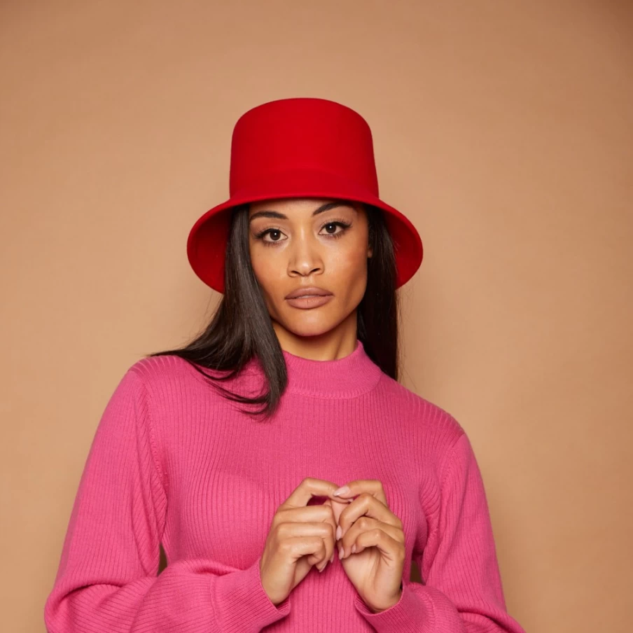 Eugenia Kim Women's Ruby Red Hat - Stylish Wide Brim Summer Accessory