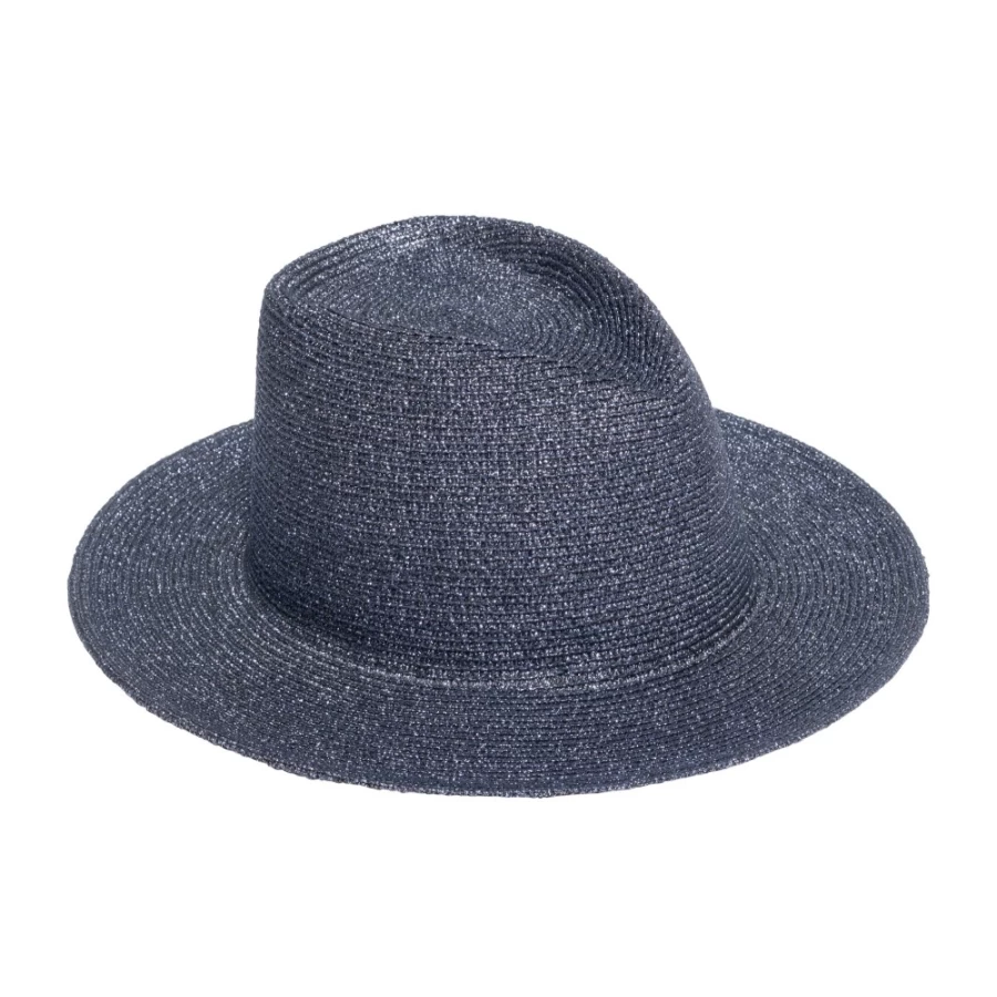 Eugenia Kim Women's Navy Metallic Straw Blaine Hat