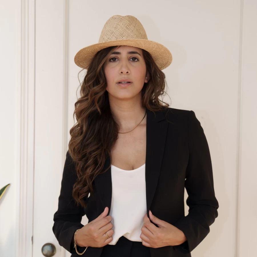 Eugenia Kim Women's Lillian Hat in Natural with Camel Cord Band