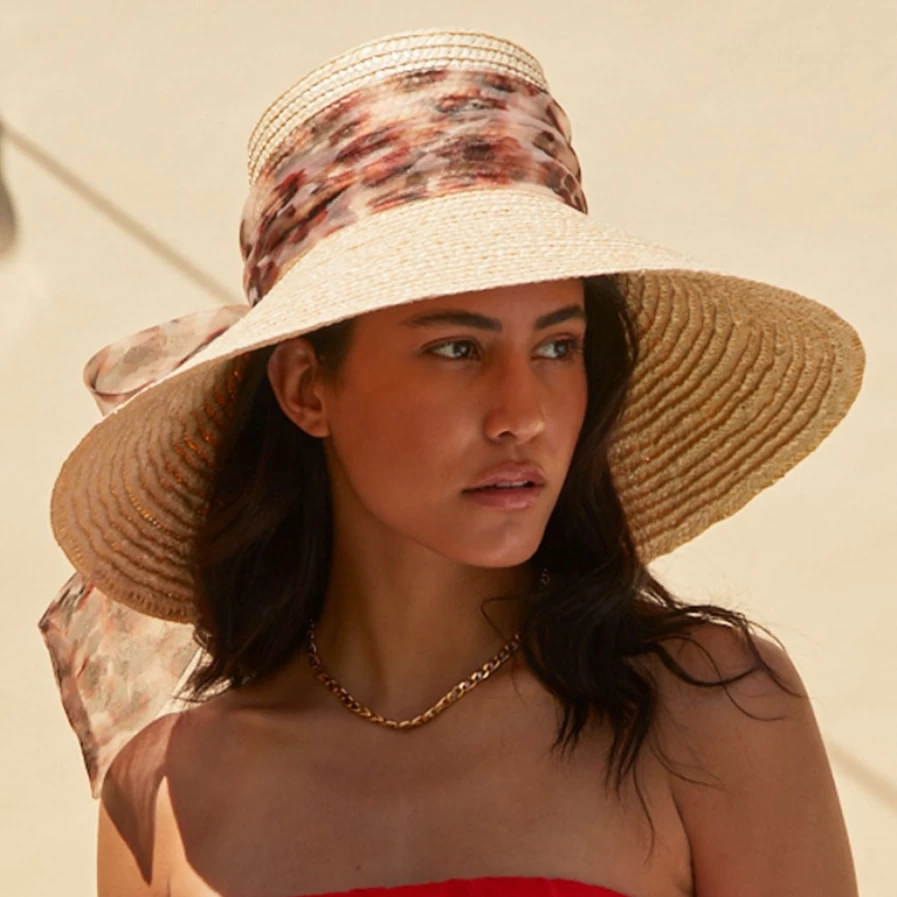 Eugenia Kim Mirabel Ivory Women's Hat with Leopard Bow