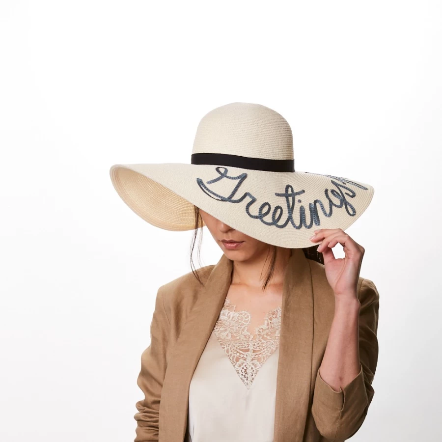 Eugenia Kim Women's Ivory 'Greetings From...' Bunny Hat
