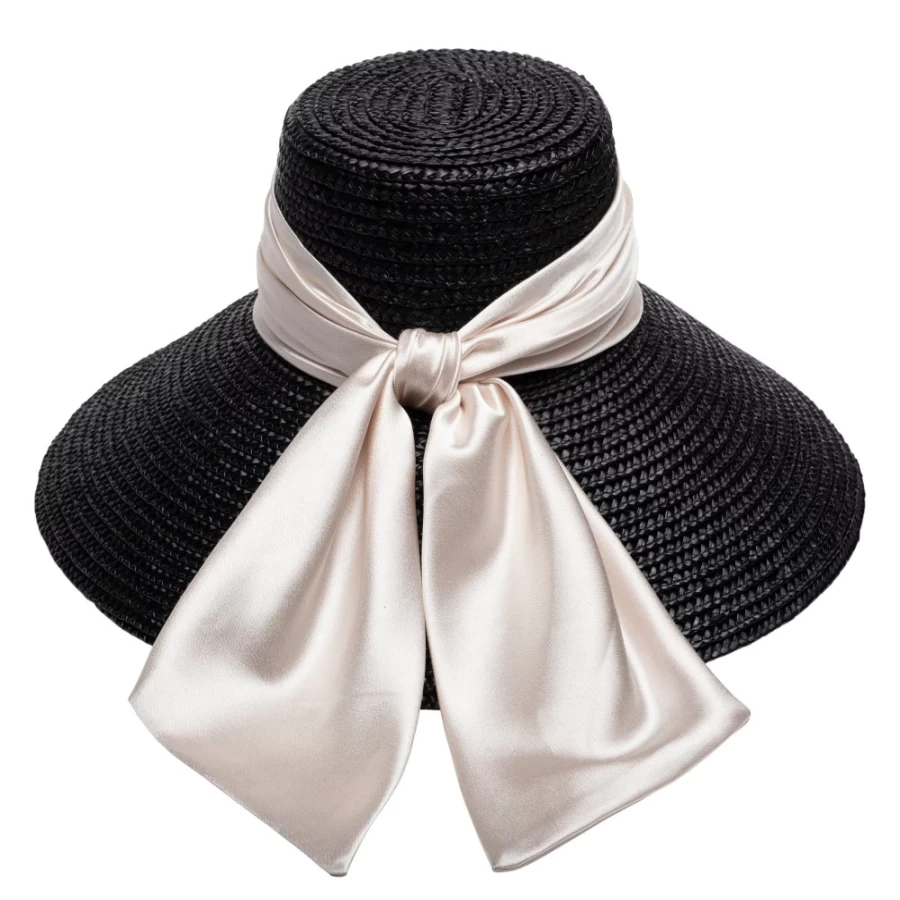 Eugenia Kim Mirabel Women's Black Satin Tail Hat