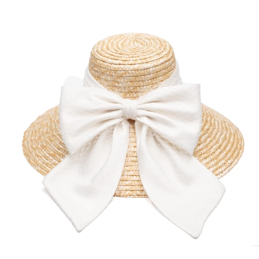 Eugenia Kim Mirabel Ivory Birdcage Hat for Women