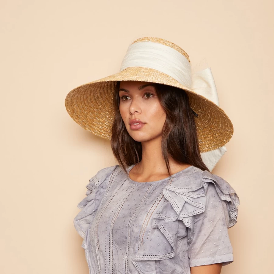 Eugenia Kim Mirabel Ivory Birdcage Hat for Women