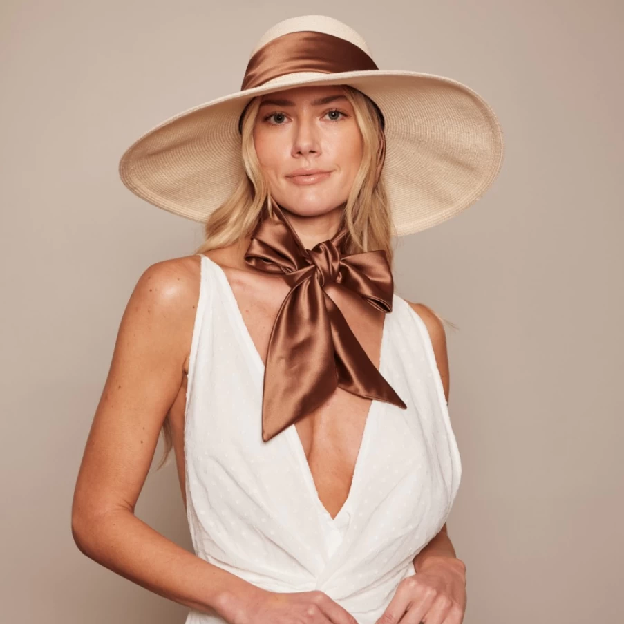 Eugenia Kim Women's Ivory Bunny Hat with Satin Scarf