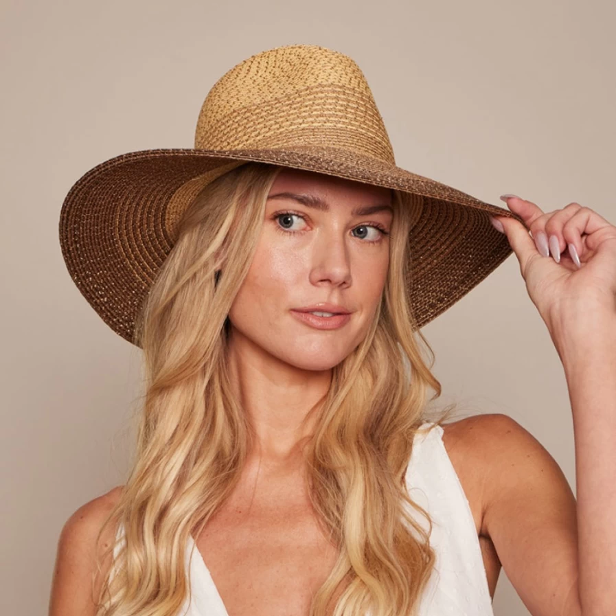 Eugenia Kim Women's Emmanuelle Hat in Natural Camel Chocolate Color